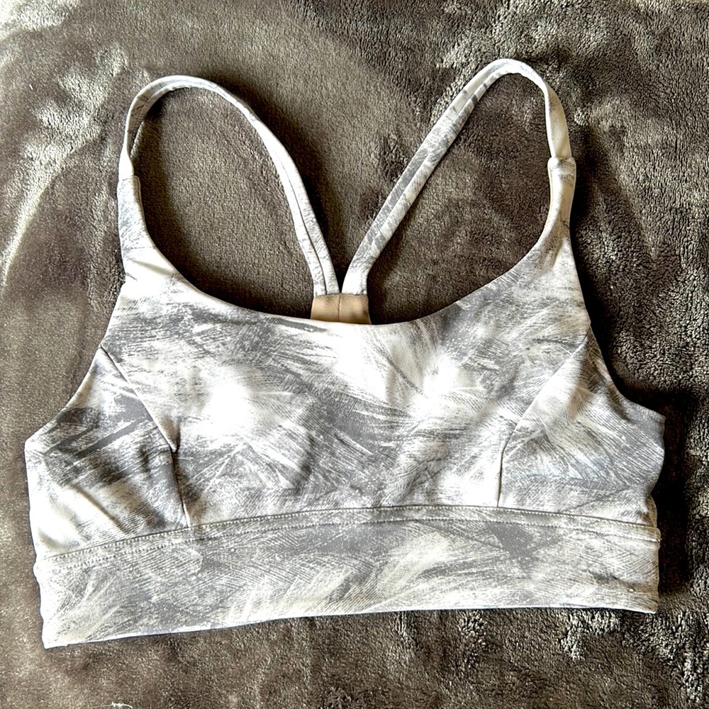 Lululemon White/Grey Sports Bra